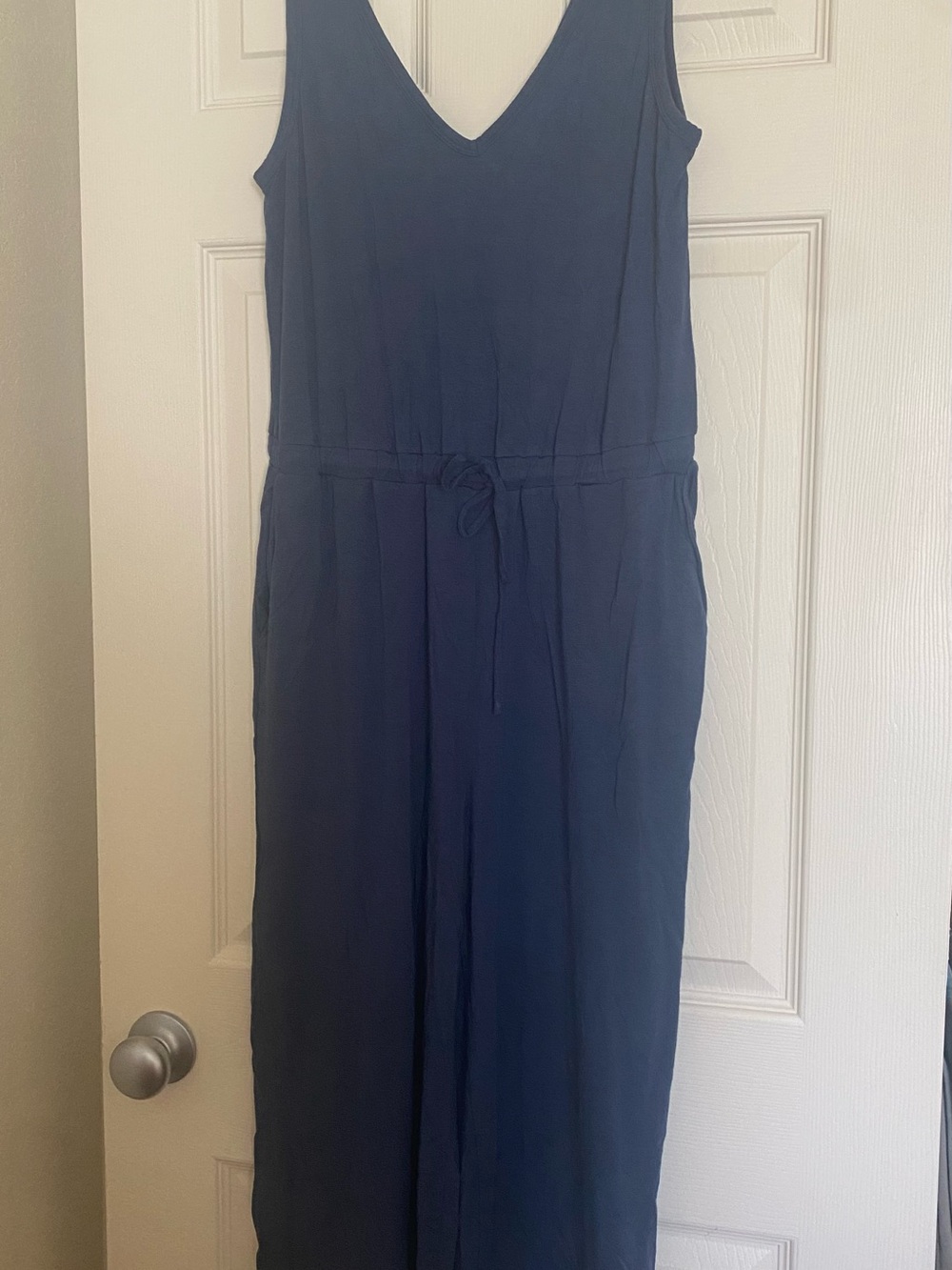 Banana Republic Deep Blue Sleeveless Jumpsuit